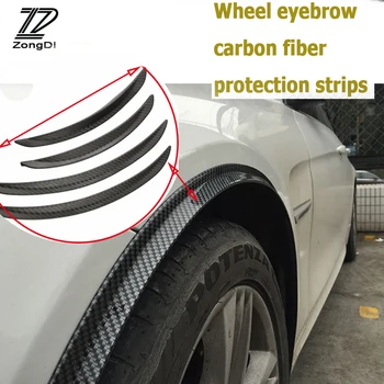 

ZD 2Pc For Renault Megane 2 3 Duster VW Touran Passat B6 Golf 7 T5 T4 Fiat 500 Car Carbon Fender Wheel Edge Eyebow Sticker Strip