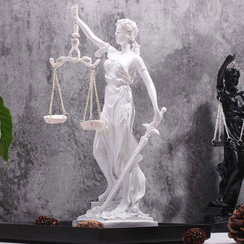 Aqumotic Greece Justitia Justice Fair богиня Ретро Ремесло аксессуары для дома украшения Европейский Креативный ретро кафе скульптура