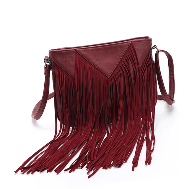 Aliexpress New List Product Women Fringe Tassels Bag Black New List Product Women Fringe Tassels Bag Black Leather Shoulder Handbag Charm Beach Las Messenger Tassel