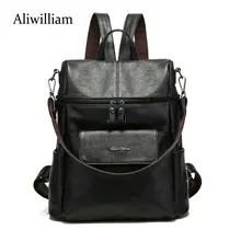 Aliwilliam Mochila Mujeres Bolso de Cuero Genuino Mujeres Bolso de Cuero De Vaca Mujeres Mochila Mochila Feminina Mochilas escolares para Adolescentes