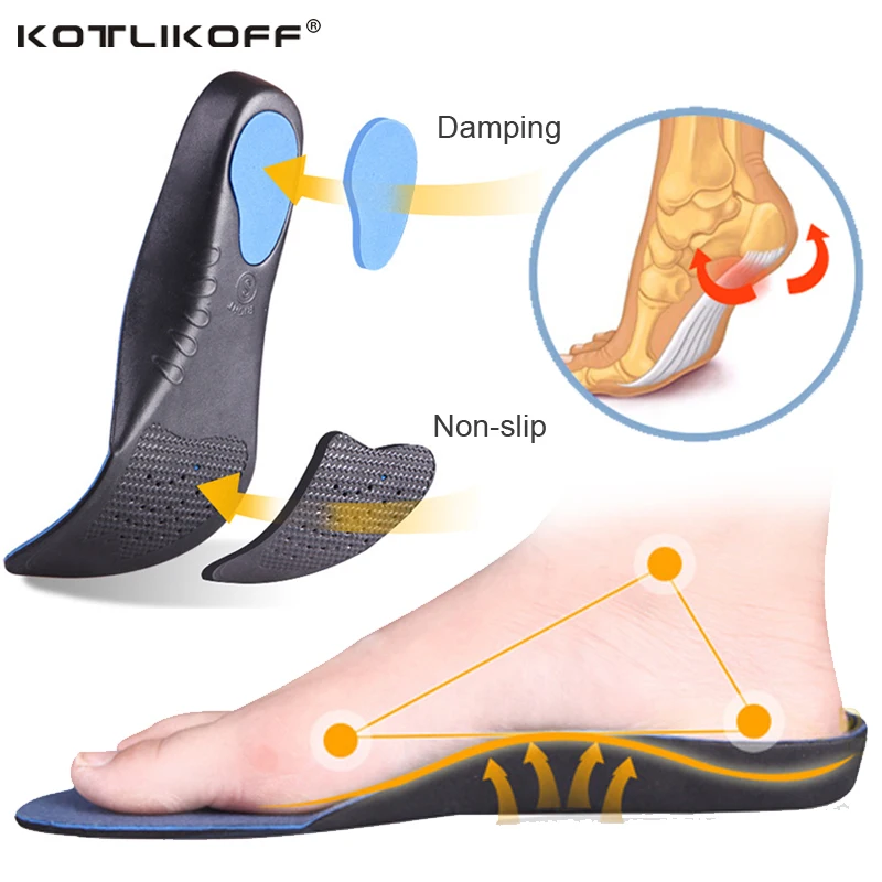 Adult Orthotic insoles Breathable 3D Comfortable EVA insoles Flat Feet