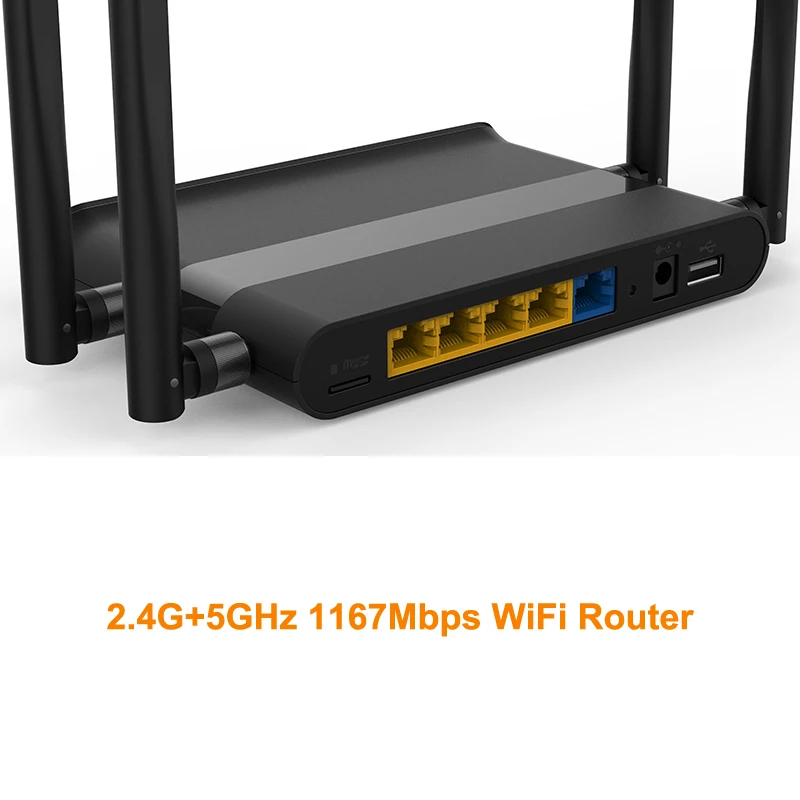 

Wireless router openwrt 802.11ac dual band access point 1167mbps 64MB with usb port client wifi home router