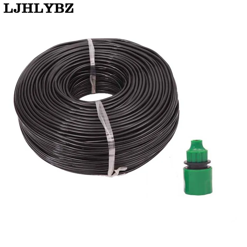 

50M 4/7MM Hose Garden Irrigation System Accessories Wear Black 1/4 Hose Watering Pipe Automatic Drip Watering Kit Villa Watering