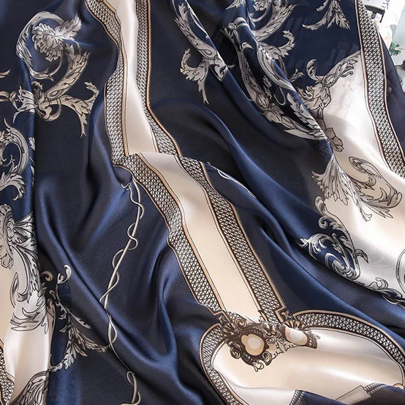 Горячее предложение брендовый женский шарф весна лето шелковые шарфы шали палантины для женщин пашмины пляжные палантины хиджаб платок Размер 180X90 см