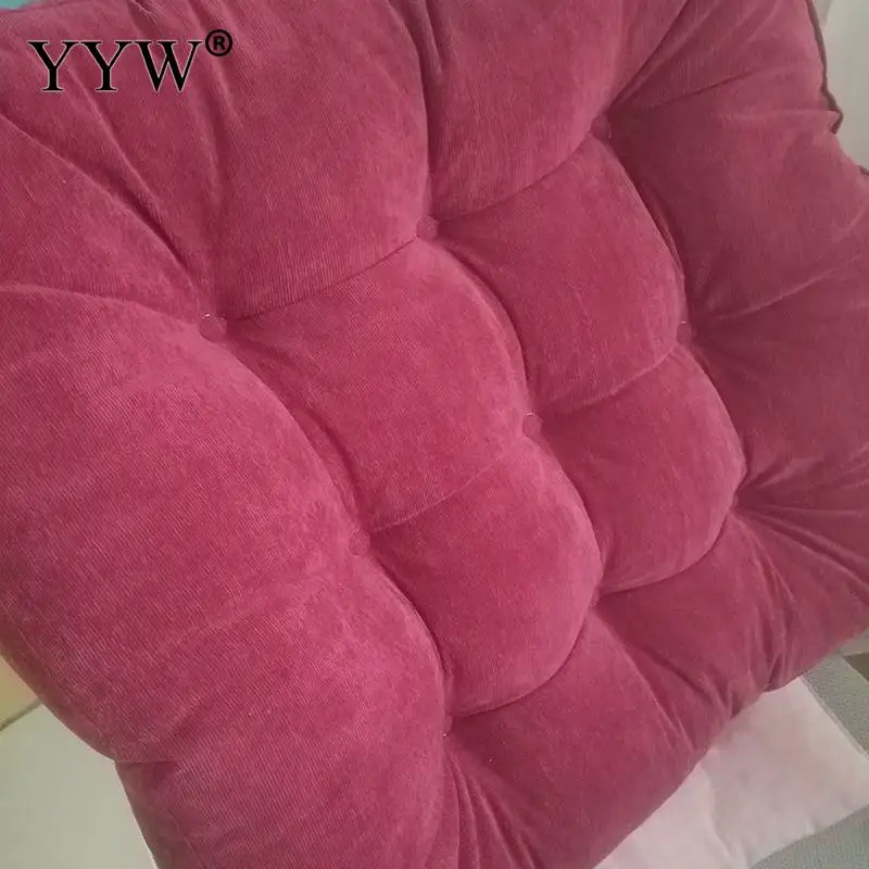 burgundy Домашний текстиль чистый цвет подушки для стула коврик плюшевый Coussin Мягкая Подушка седла подушка Автомобильная спинка подушка для дома Cojines Decorativos - Цвет: burgundy