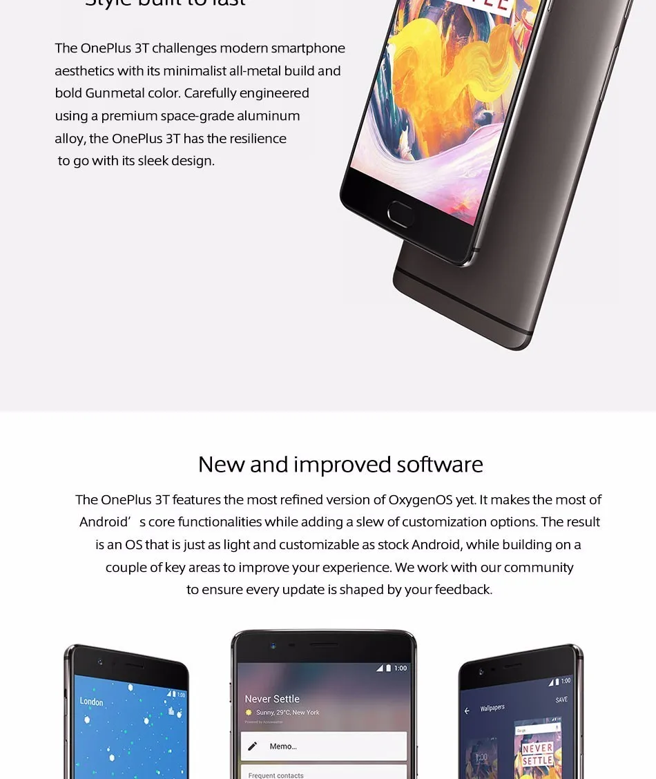Глобальная прошивка, Oneplus 3t, сеть 4G LTE, мобильный телефон Snapdragon 821 Android 6,0 5," FHD 6 ГБ Оперативная память 128 Гб Встроенная память 16.0MP NFC