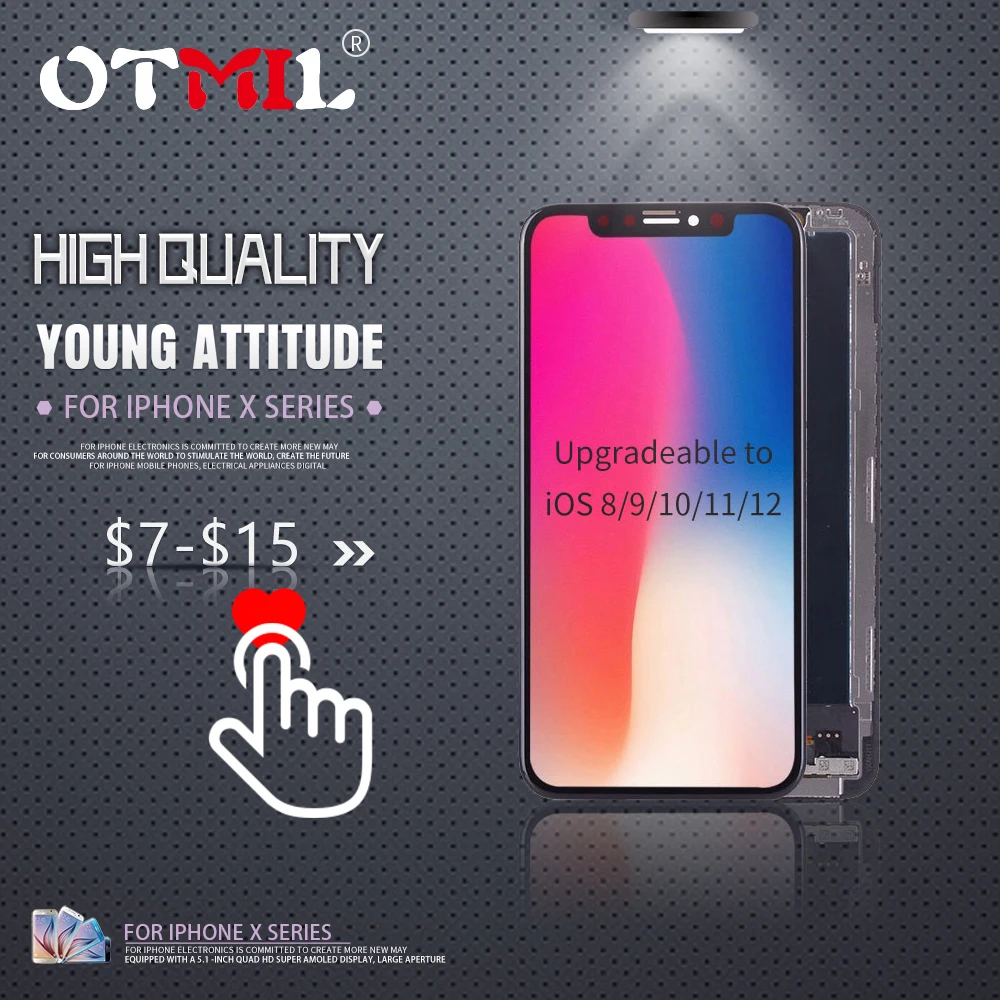 

OTMIL Tianma OLED OEM For iPhone X LCD Display Touch Screen With Digitizer Replacement Assembly with 3D Touch for iPhone X LCD#1