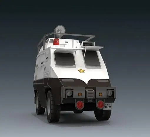 Мобильная полицейская командная машина бумажная модель DIY Автомобильная головоломка ручной работы трехмерная игрушка оригами Бумажная модель