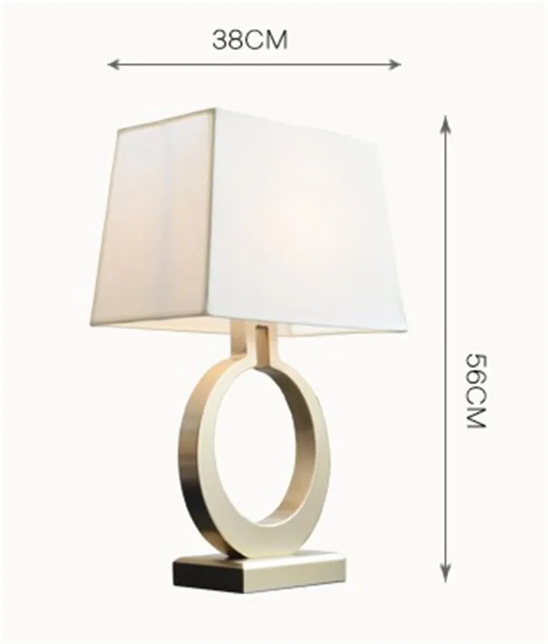 Американская настольная лампа современная роскошная лампа для спальни лампа для прикроватной тумбы золото поддержка белый ажурная ткань для гостиной