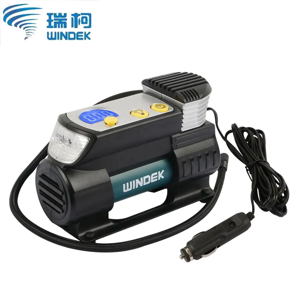 WINDEK Car Air Compressor 12V Electric Auto Tire Inflator Pump With