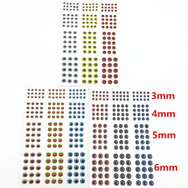 549pcs*3mm/4mm/5mm/6mm Soft Molded 3D Holographic Fishing Lure