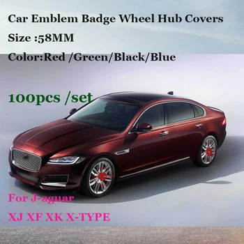 Auto Rims Wheels Caps 100pcs/set 58MM car emblem wheel Hub Covers for Jaguar XJ XF XK X-TYPE Red Black Blue Green logo badge Auto Rims Wheels Caps 100pcs/set 58MM car emblem wheel Hub Covers for Jaguar XJ XF XK X-TYPE Red Black Blue Green logo badge