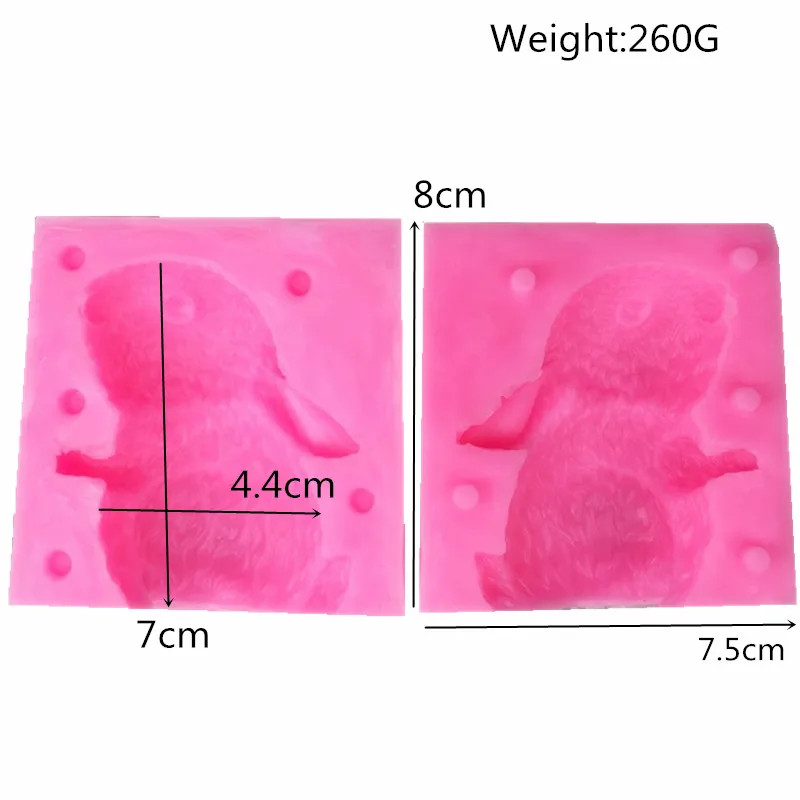 Сидящий кролик, силиконовая форма для торта, инструменты для украшения тортов из мастики, форма для шоколадных конфет A1364