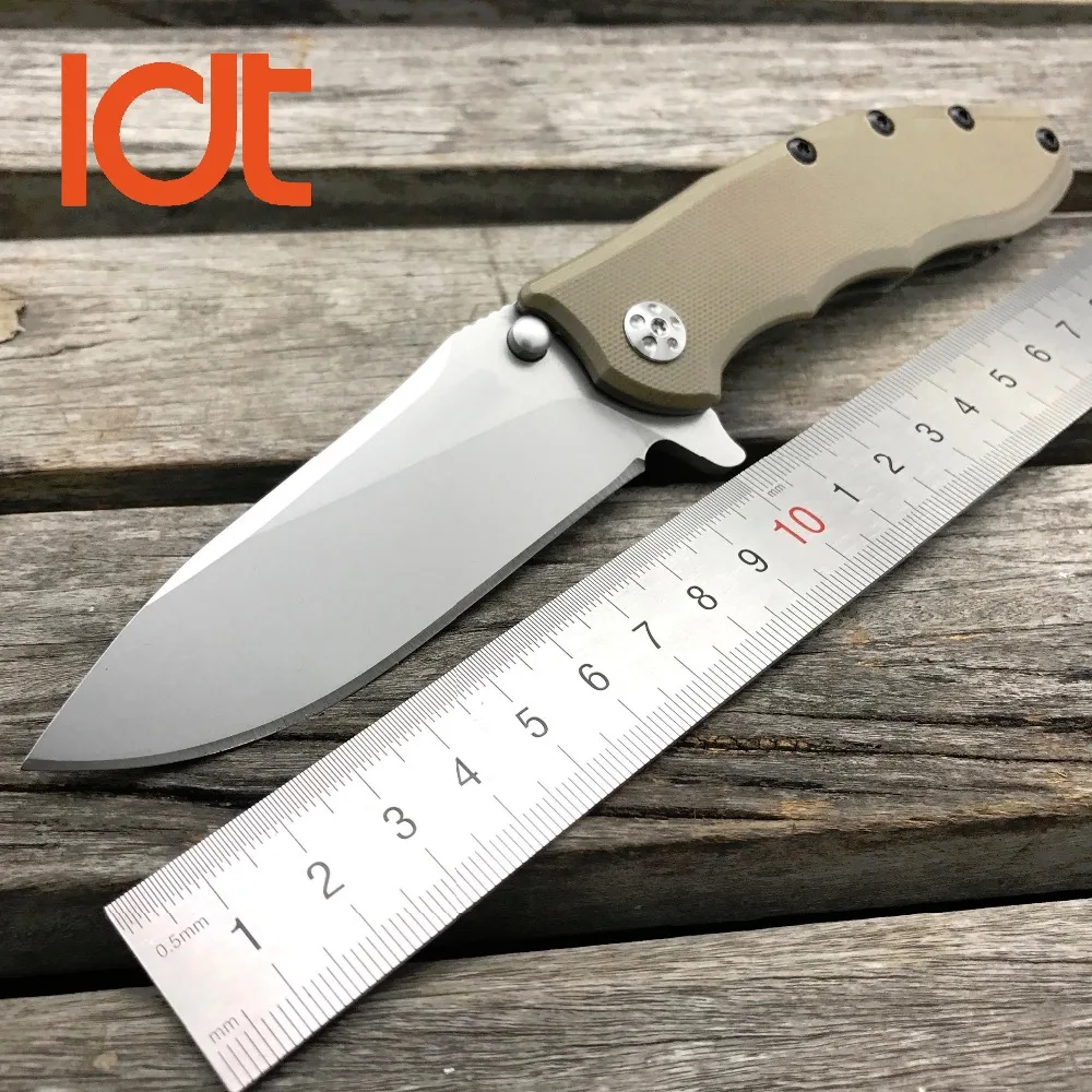 

LDT 0562 Folding Knife 9CR18MOV Blade G10 Titanizing Handle Survival Camping Tactical Knives Outdoor EDC Tools Ball Bearing OEM