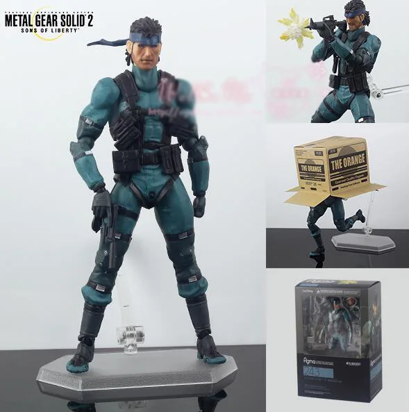Figma 243# Metal Gear Solid 2 Snake Sons of liberty PVC Action Figure Toy In Box 