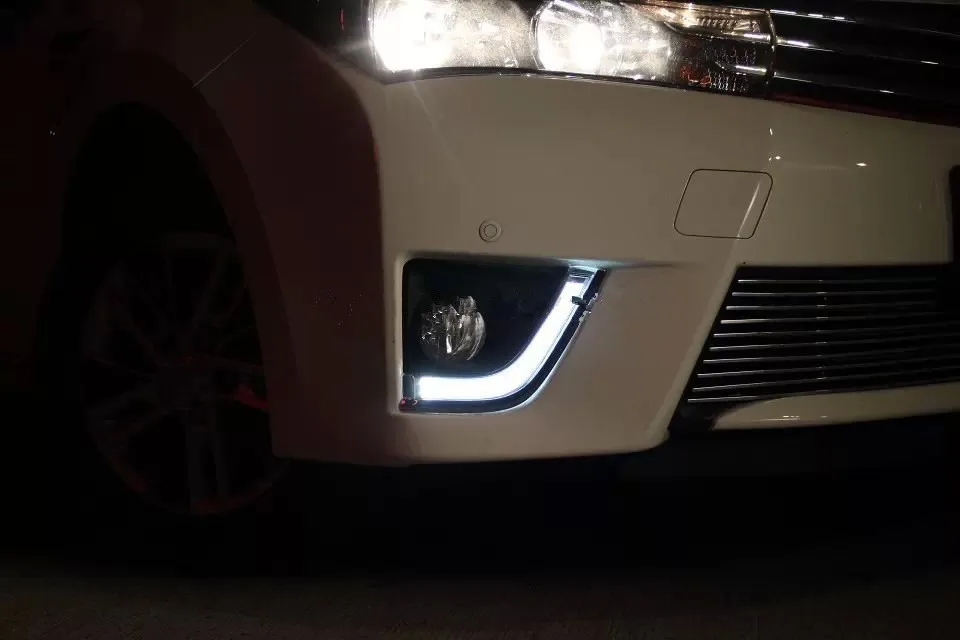 Для Toyota Corolla дневные ходовые огни, Corolla DRL, водонепроницаемый светодиодный противотуманные фары