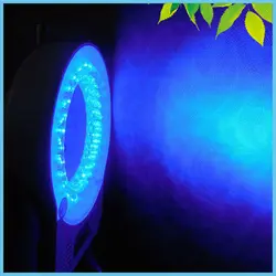 Яркость Регулируемые кольца света 56 встроенный светодиод Структура синий кольцо лампы микроскоп голубой подсветки для стерео микроскоп