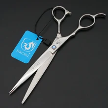DRGSKL 7,0 дюймов ножницы для левшей домашних животных ножницы, ножницы для волос, Профессиональные Парикмахерские ножницы для стрижки волос+ сумка