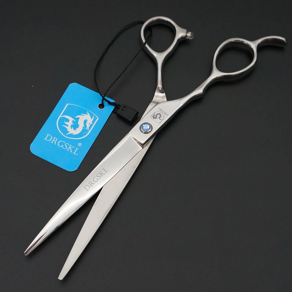 

DRGSKL 7.0 inch left hand scissors pet scissors hair scissors, professional hair hairdressing scissors cutting hair + bag