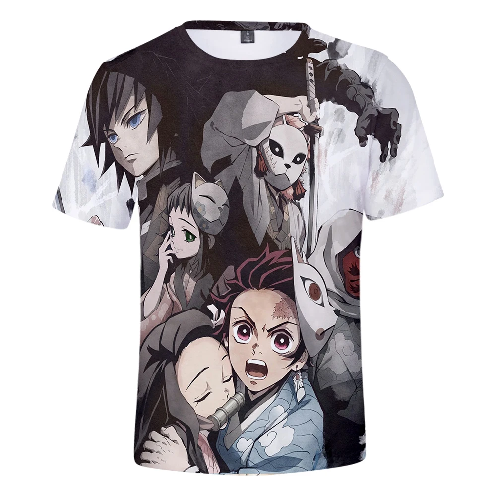 Досуг хип-хоп японская манга демон Slayer: Kimetsu no Yaiba 3D футболки мужские/женские
