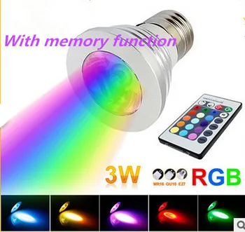

10PCS remote control Discoloration Spotlight E14 discolor E27 Spotlight MR16 RGB Spotlight GU5.3 GU10 IR control discolour B22