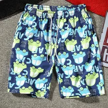 Мужские дышащие трусы, шорты для пляжа, с принтом, для бега, для плавания, нижнее белье, мужские плавательные трусы, пляжные шорты для плавания