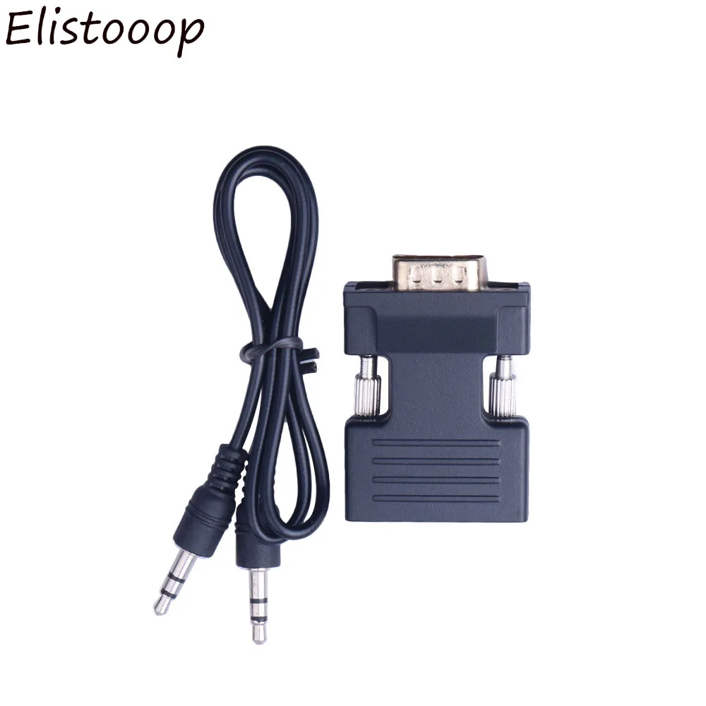

2019 Lowest price HDMI to VGA Adapter 1080P Digital To Analog with Audio Video Converter Cable for PC Laptop TV Box Projector