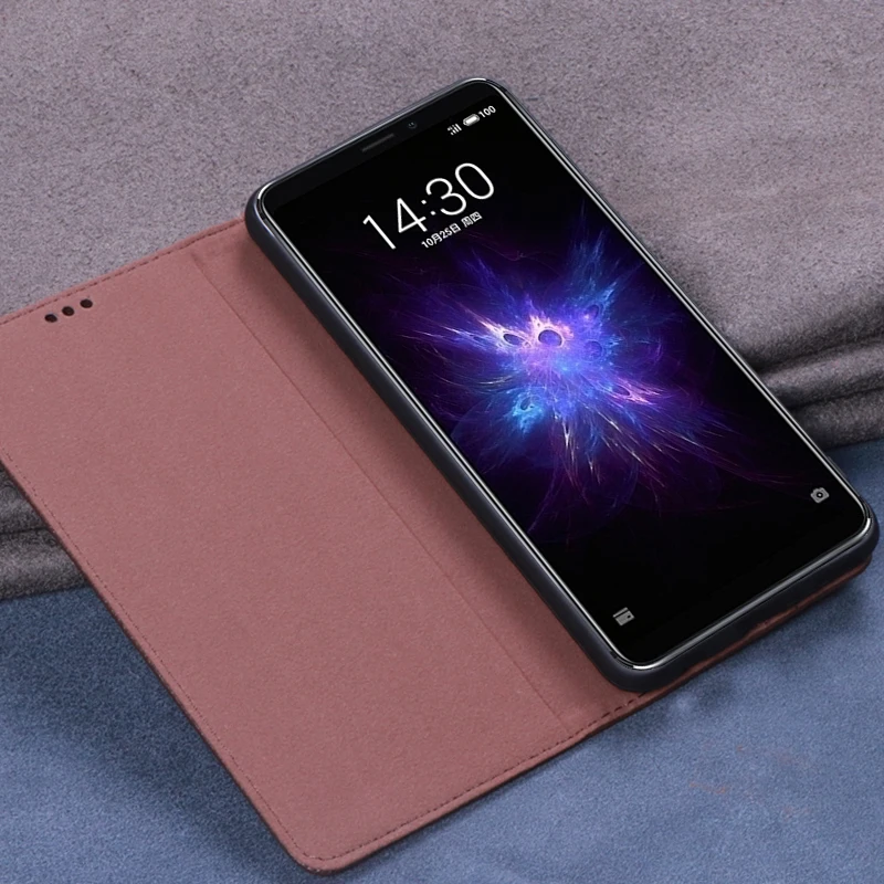Роскошный кожаный чехол книжка RYKKZ для Meizu Note 8 подставка мобильного телефона MEIZU 6
