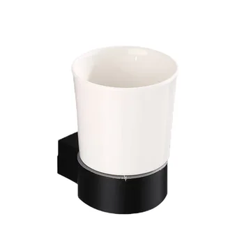 

1PC Durable Practical Toothbrush Holder Toothpaste Holder with Round Cup for Bathroom