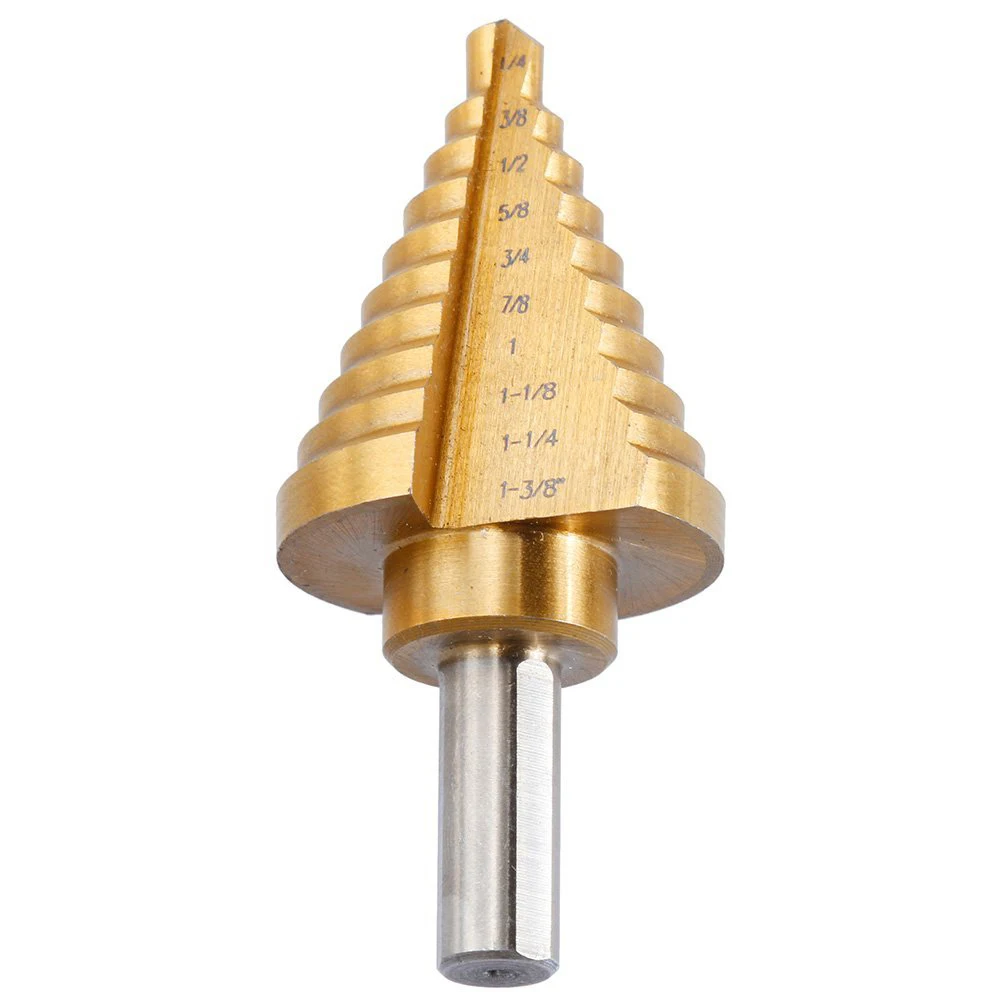 EWS-Step Drill Cone Drill Bits, High Speed Steel 10 Steps 1/4 to 1-3/8 inch