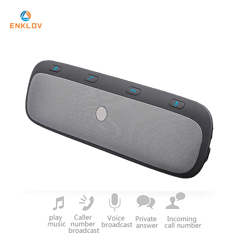 

ENKLOV Dual Standby Car Bluetooth Handsfree MP3 Speakerphone Bluetooth Adapter Connect 2 Phone Bluetooth Car Kit