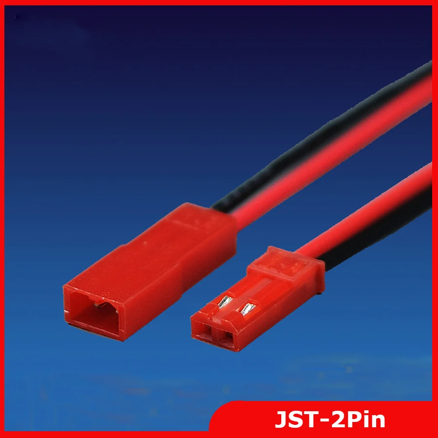 

100 Pairs 100mm JST Connector Plug Cable Male+Female for RC Battery Free shipping