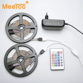 

DC12V 10M RGB LED Strip Light SMD2835 IP68 Waterproof IP20 24 Keys IR Remote Controller 3A Power Adapter Led Flexible Light Tape
