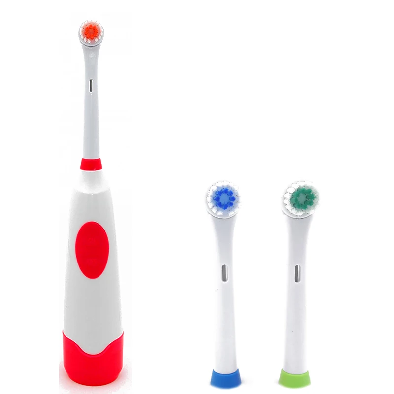 Soft Silicone 3 Brush Heads Rotating Electric Toothbrushes Electric