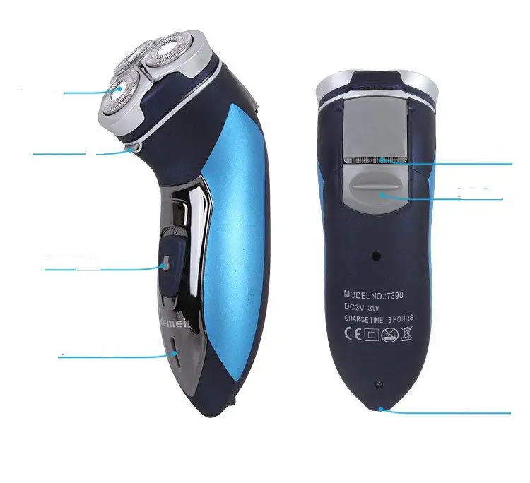 

Men Electric Shaver Razor Rechargeable Washable Floating 3D rotary shaving cutter blade beard mustache trimmer man clipper shave