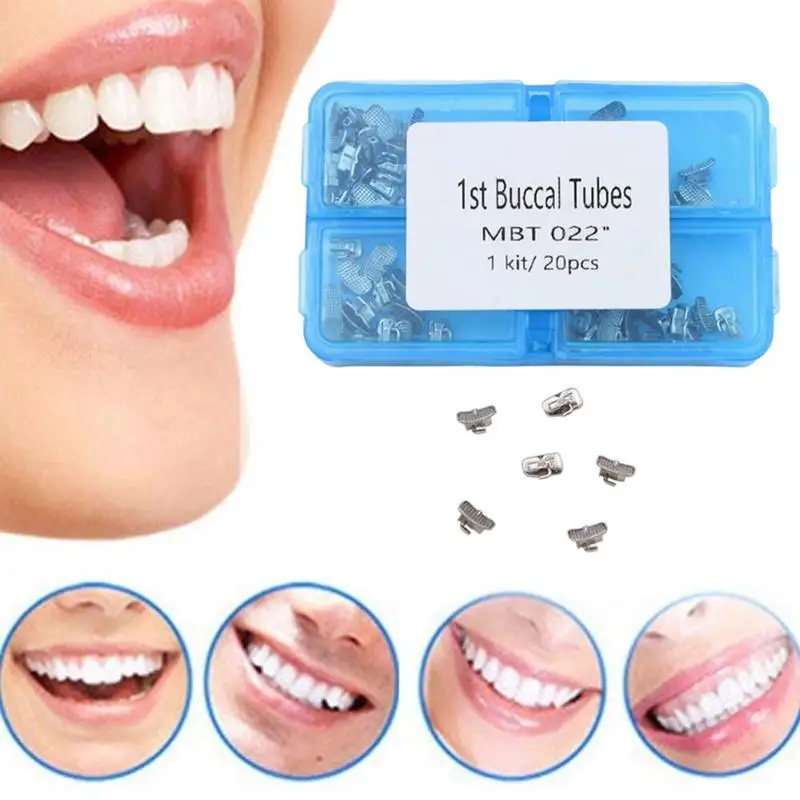 

1PC Dental Cheek Tube Straight Silk Cheek Noodle Tube Orthodontic Cheek Surface Buccal Tube/non-convertible Weldable Aligners