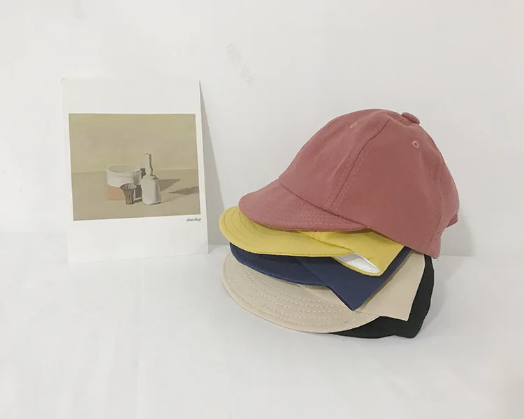 MILANCEL/ весенние кепки для мальчиков, однотонные шляпы от солнца, Хлопковые бейсболки для девочек, регулируемые детские кепки