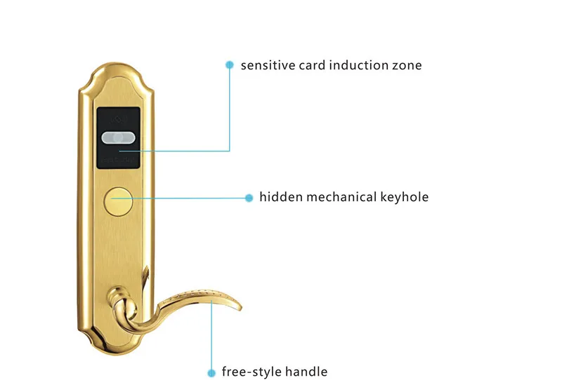 Электронный RFID карты смарт-замок с ключом для дома отель квартира офис защелка с Deadbolt Электрический замок lkV310SG