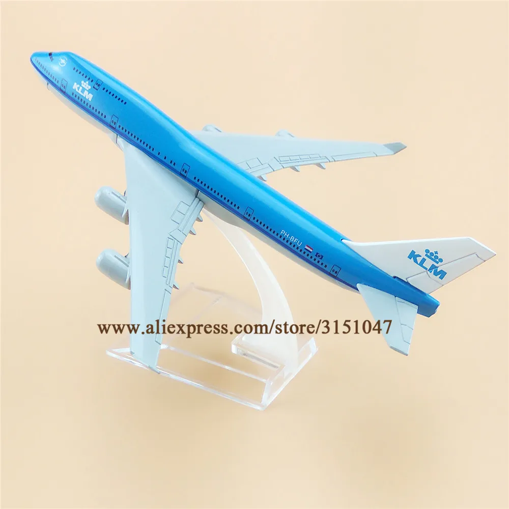 Сплав металла Air KLM B747 авиакомпания модель самолета KLM Boeing 747 Airways модель самолета Стенд самолет детские подарки 16 см