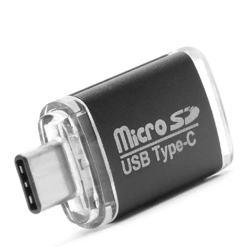 

Mini Type C USB 3.1 SD OTG Adapter TF Memory Card Reader For Cell Phone plug and play Aluminum Alloy