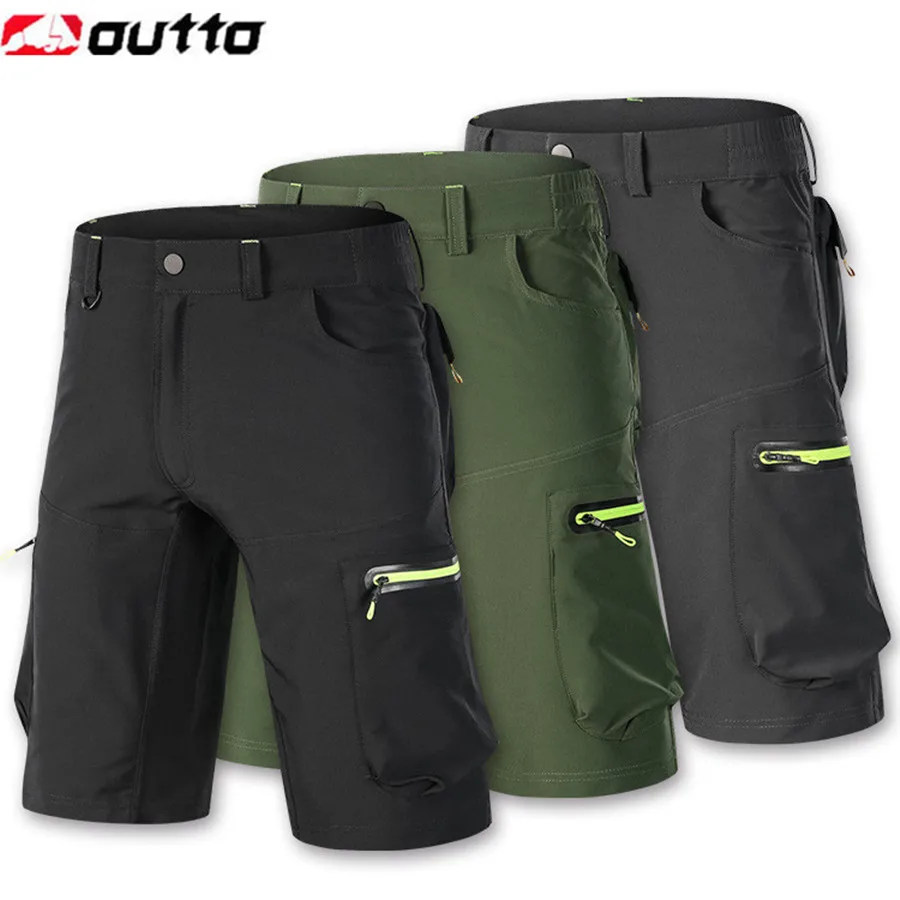 Летние мужские велосипедные шорты OUTTO, дышащие шорты для горного велосипеда, свободного кроя, для горного велосипеда, спортивные шорты M-5XL