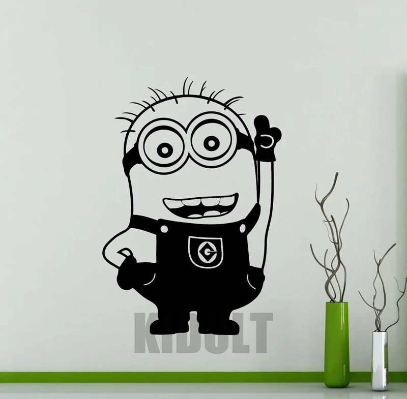 Small Yellow Cartoon Wall Sticker Little Yellow Man Cartoon Wall