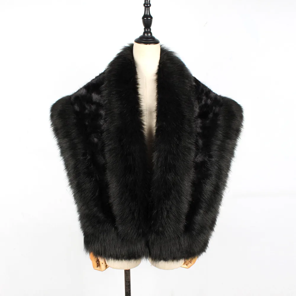 

Fashion Elegant Bridal Wedding Faux Fur Long Shawl Stole Wrap Shrug Scarf Pashmina Scarf For Women Winter Warm bufanda mujer A9