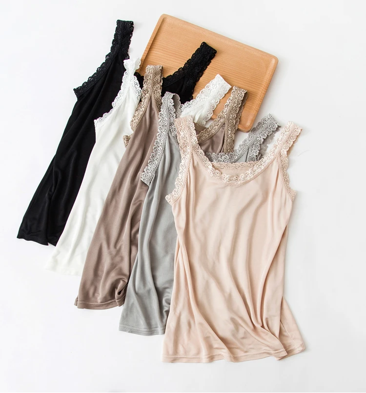 Fashion New Summer Soft Women Silk Sleeveless Vest underwaist Garment Camisoles Tanks Sport wear YH84