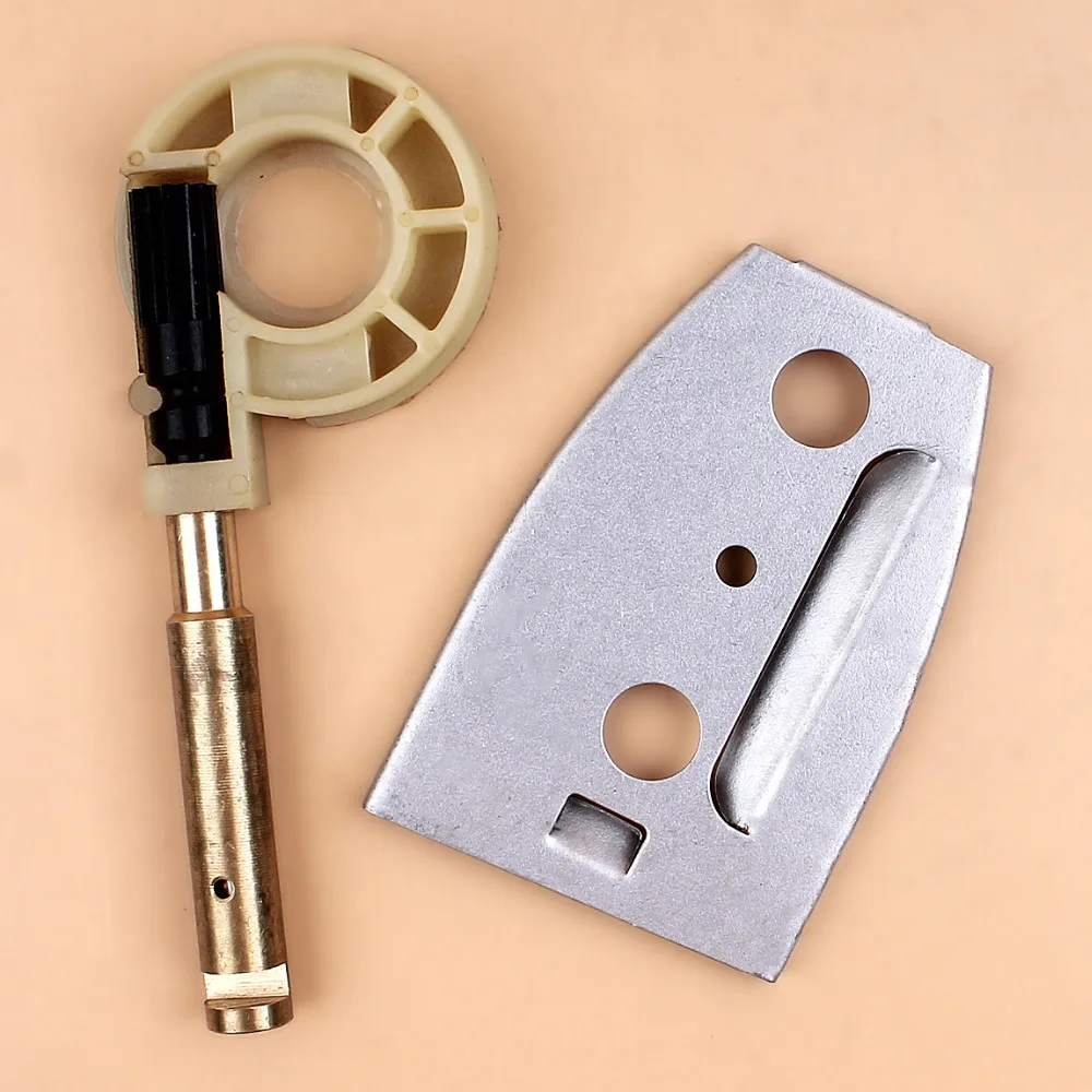 Copper Oil Pump Housing & Guide Bar Plate Kit Fit HUSQVARNA 50 51 55 Rancher Chainsaw Replacement Parts 503660102, 503152101 Copper Oil Pump Housing & Guide Bar Plate Kit Fit HUSQVARNA 50 51 55 Rancher Chainsaw Replacement Parts 503660102, 503152101