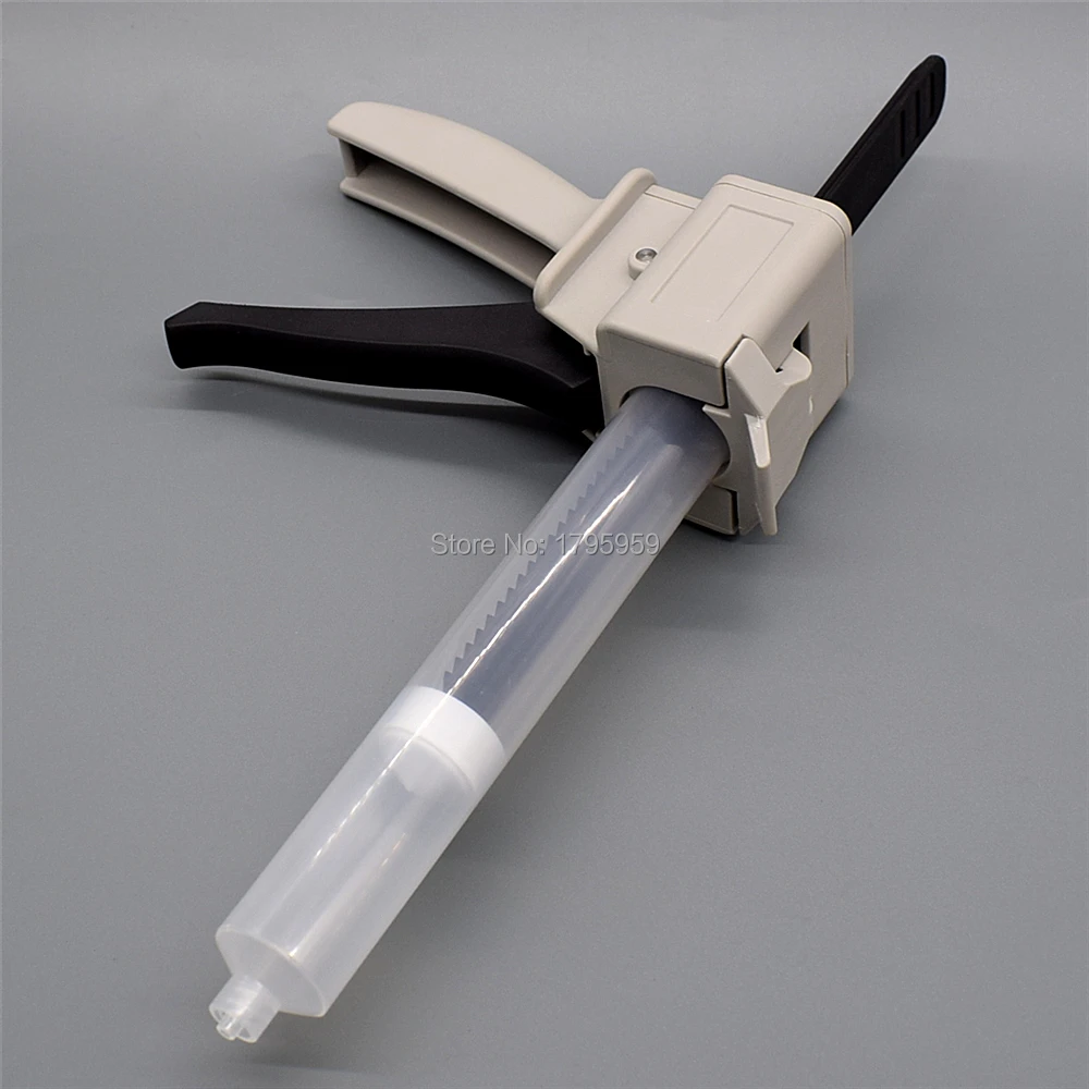 

55ml Glue Gun Adhesive Dispenser Hand Tool Single Liquid Guns 55cc UV Glue Manual Caulk Gun with 55cc Dispensing Syringe Barrel