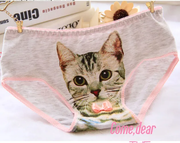 Buy Sexy Cats 3D Cats Pattern Cotton Briefs