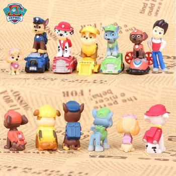 

Paw Patrol Car Sliding Team Rocky Chase Toy Rescue Team Toy Patrulla Canina Juguetes Action Figures Toy Christmas Gifts