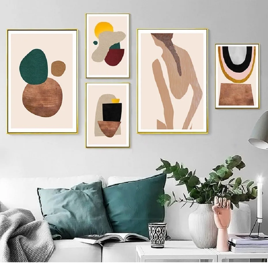 Абстрактные плакаты Скандинавии принты геометрические картины на холсте настенные художественные картины в стиле поп для гостиной домашний интерьер дизайн