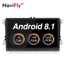 NaviFly Quad core Android 8.1 del sistema dell’automobile dvd gps player per Volkswagen SKODA GOLF 5 Golf 6 POLO PASSAT B5 b6 TIGUAN